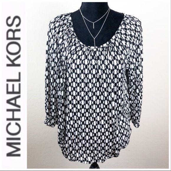 michael kors black and white shirt